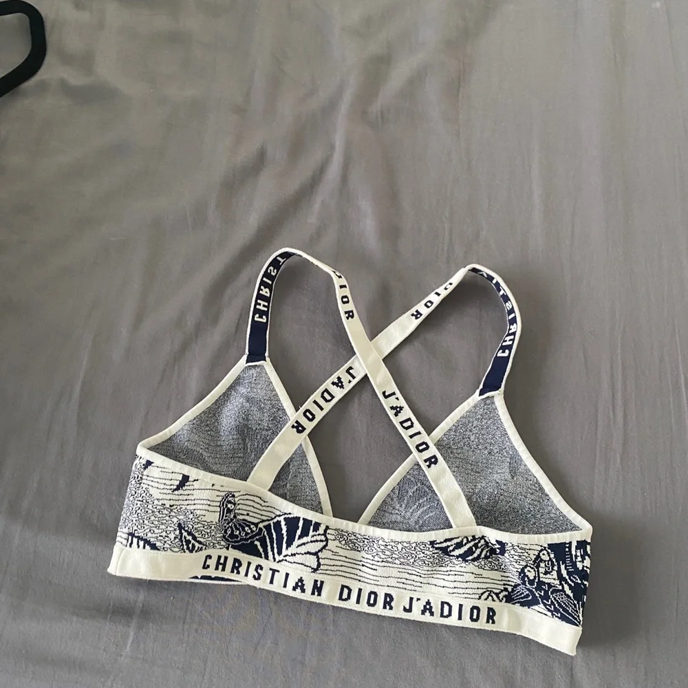 Christian Dior Bralette Blue Oblique Technical Cotton - Picture 3 of 6
